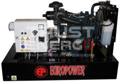 Дизельный генератор EuroPower EP 103 DE Открытая на раме Kubota D 722 trustenergo.ru
